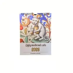 Středověký kočičí kalendář 2026 – Ugly Medieval Cats