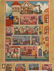 Sada samolepek – Domeček snů (2 archy + 1 scéna, 190 × 265 mm)