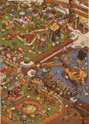 Sada samolepek – Barevné město zavařenin (3 archy + 1 scéna)