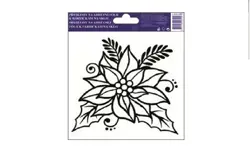 Vánoční šablona – předloha na malování na sklo 14 × 14 cm