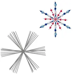 Sněhová vločka – drátěná kostra pro DIY dekorace a vánoční ozdoby 15 cm