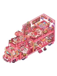 Kreativní antistresové vylepovačky – rumbox zajíčky, 1 scéna + 2 archy PET samolepek (13 × 19,6 cm)