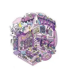 Kreativní antistresové vylepovačky – rumbox (1 scéna + 2 archy PET samolepek) magie