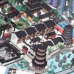 Kreativní antistresové vylepovačky – rumbox | 1 scéna + 3 PET samolepky (18 × 29.5 cm) city