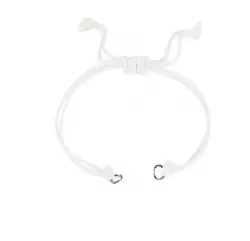 Šňůrka na náramek s posuvným uzlíkem – 24,9 cm bílá