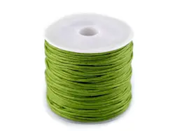Bavlněná voskovaná šňůra Ø0,8 mm – cca 25 m zelená stepní