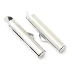 Koncovka zásuvná, stříbrna, 29mm