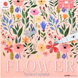 Omalovánky Flower – Relaxační omalovánky pro dospělé | 128 listů