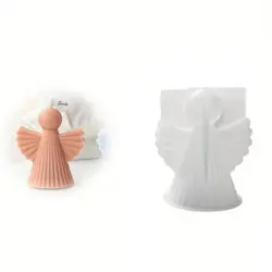 Silikonová forma na svíčku Anděl – dekorativní forma pro svíčky a mýdla (9 × 6,3 cm)