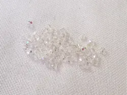 Korálky Ohňovky – broušené skleněné korálky 3 mm, 70 ks  CRYSTAL AB 00030/28701