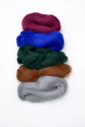 Sada vlny na plstění 50 g – barevný mix (5 barev) tmavá 