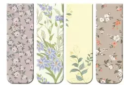 Magnetické záložky – romantická květinová kolekce (4 ks) Květy podvečerního světla