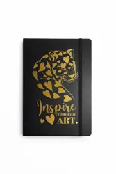 Skicář A4 Inspire Through Art – černý, pevné desky