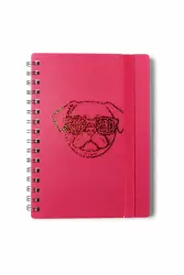 Poznámkový blok A6 s kroužkovou vazbou – 80 listů Good vibes Růžová