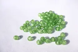 Korálek práskaný kulička 8mm lesní zeleň