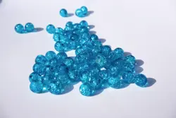 Korálek práskaný kulička 8mm modrá