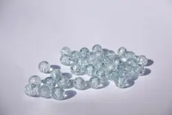 Korálek práskaný kulička 8mm aqua