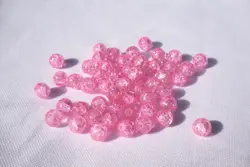 Korálek práskaný kulička 8mm orchideová