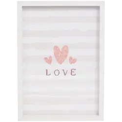 Fotorámeček 13 × 18 cm – bílý, MDF se sklem