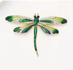 Brož vážka zelená – 5 × 7.4 cm