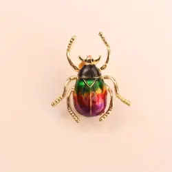 Brož brouk barevná 3,8*3,3 cm