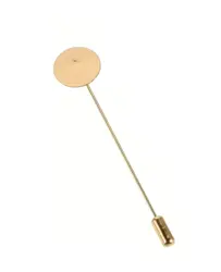 Ozdobný špendlík - polotovar s ploškou 7.6x1.5cm  Zlatá