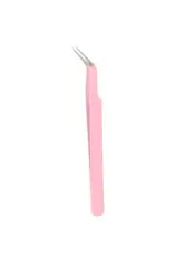 Pinzeta na nálepky a kamínky Růžová  – zahnutá, 11,8 cm