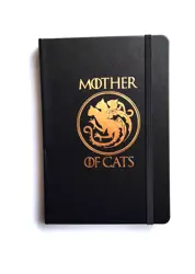 Poznámkový blok A5 " mother of cats " s gumičkou