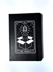 Poznámkový blok tarot A5 „the hermit – Kočka“ s gumičkou