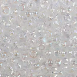 PRECIOSA rokajl 6/0, 3,7 mm, 10 g  čiré s listrem (58205 )