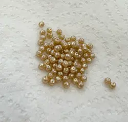 Voskované perly 3 mm béžová cca 100ks (3,5 g)