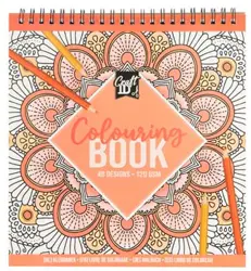 Kreativní omalovánky 21x20cm, kroužková vazba oranžová