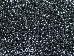 Rokajlové korálky Toho - Round 15/0 : Metallic Hematite TR-15-81 