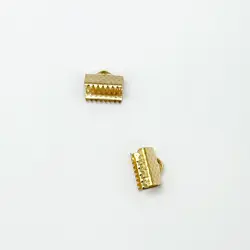 Koncovka plochá  zamačkávací  10mm ruzove zlato