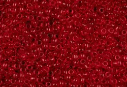 Rokajlové korálky Toho  - Round 15/0 : Transparent Siam Ruby TR-15-5B