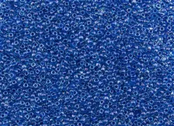 Rokajlové korálky Toho  - Round 15/0 :  Inside-Color Aqua/Capri-Lined TR-15-932