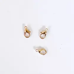 Karabinka - růžové zlato - 12 x 6 mm