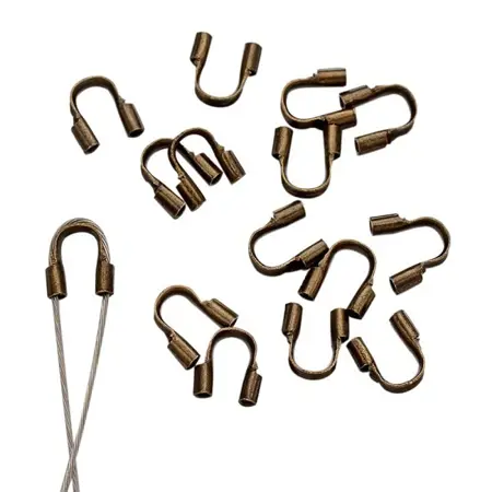 Starobronzová Koncovka podkova 4 × 5 mm, 10 ks 