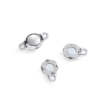 Magnetické zapínání na náramky a náhrdelníky – stříbrné, 18 × 10 mm