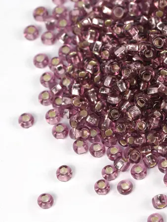 Preciosa rokajl 10/0 – stříbrný průtah  Fialová (27010), 10 g