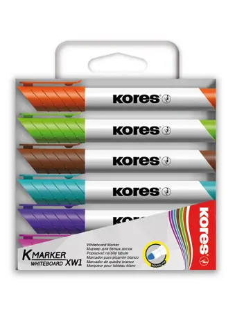 Popisovač na bílé tabule Kores K-Marker Whiteboard 6ks