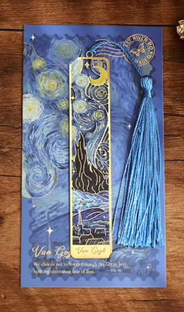 Kovová záložka Retro Painting –Van gogh  Hvězdná noc