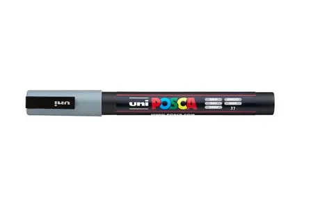 Akrylový fix Uni Posca PC-3M 0,9–1,3 mm – 37 šedá