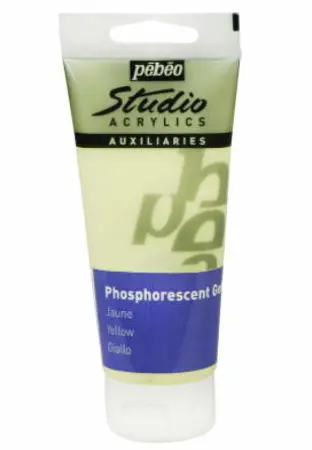 Fosforeskující barva Pébéo 100ml  žlutá