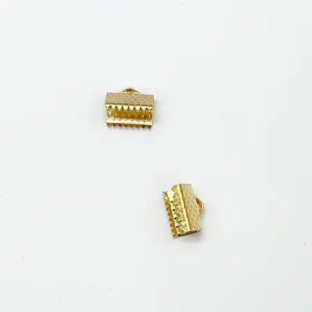 Plochá zamačkávací koncovka 10mm zlatá