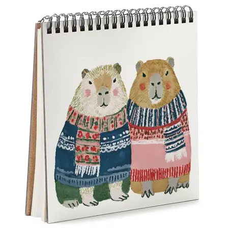 Blok Sketchbook Spolu je tepleji (kapybary). 