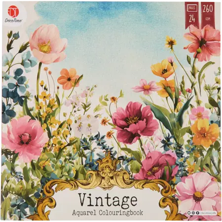 Akvarelové omalovánky 25 × 25 cm Vintage Flower