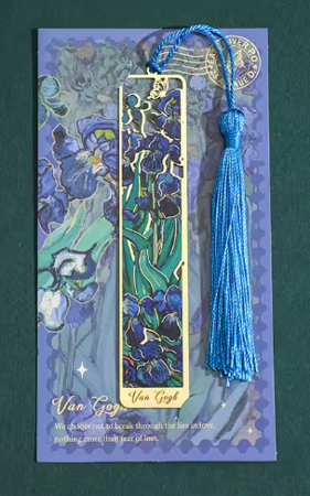 Kovová záložka Retro Floral Painting –Van gogh  Kosatce 