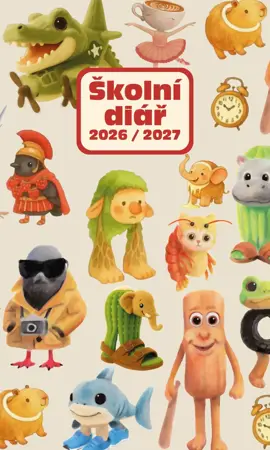 Diář 2026/27 týdenní Kamil lamino Postavičky
