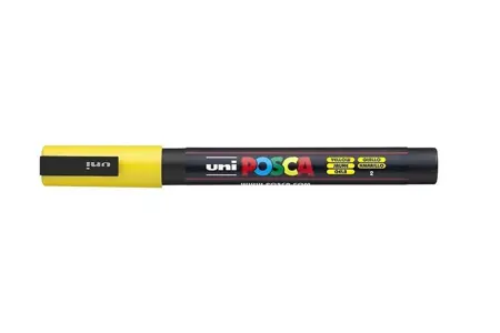 Akrylový fix Uni Posca PC-3M 0,9–1,3 mm – 02 žlutá